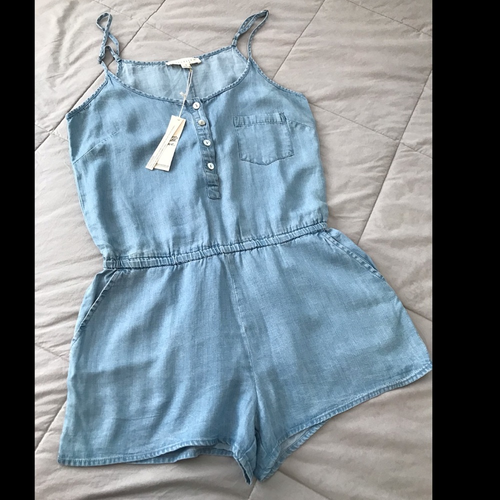Love Stitch Soft Jean Romper